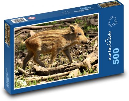 Prasiatko - diviaky, prasiatko - Puzzle 500 dielikov, rozmer 46x30 cm 