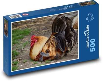 Kohout - farma, zvíře - Puzzle 500 dílků, rozměr 46x30 cm