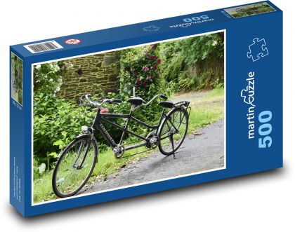 Tandemové kolo - jízdní kolo, tandem - Puzzle 500 dílků, rozměr 46x30 cm
