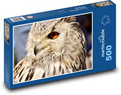 Sova - pták, zvíře - Puzzle 500 dílků, rozměr 46x30 cm