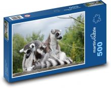 Lemuren - Tiere, Affen Puzzle 500 Teile - 46 x 30 cm