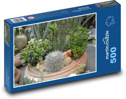Kaktusy - rastliny, záhrada - Puzzle 500 dielikov, rozmer 46x30 cm 
