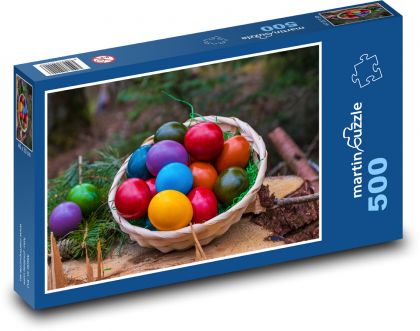 Velikonoční vajíčka - velikonoce, vejce - Puzzle 500 dílků, rozměr 46x30 cm