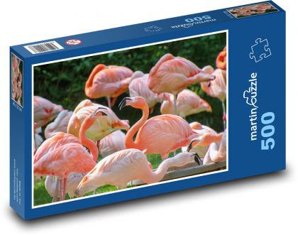 Flamingo - birds, zoo - Puzzle of 500 pieces, size 46x30 cm 