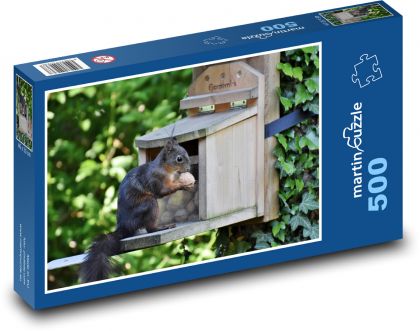 Veverička - zviera, les - Puzzle 500 dielikov, rozmer 46x30 cm 
