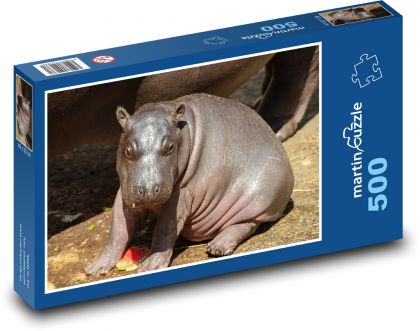 Hippopotamus - animal, mammal - Puzzle of 500 pieces, size 46x30 cm 