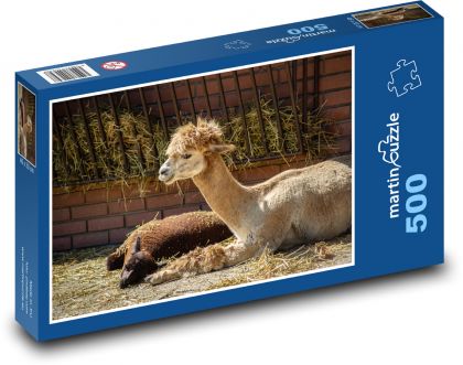 Alpaka - lama, zwierzę - Puzzle 500 elementów, rozmiar 46x30 cm