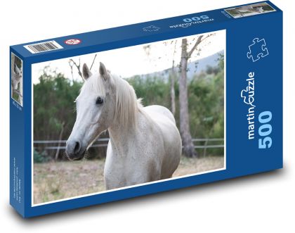 Austrálsky pony - biely kôň - Puzzle 500 dielikov, rozmer 46x30 cm 