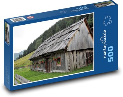 Dům - Slovinsko, Alpy - Puzzle 500 dílků, rozměr 46x30 cm