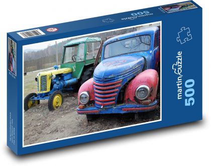 Auto - traktor, nákladní auto - puzzle 500 dílků
