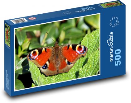 Motyl - pawie oko, motyl - Puzzle 500 elementów, rozmiar 46x30 cm