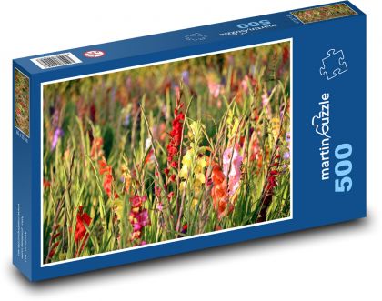 Mečíky - květiny, zahrada - puzzle 500 dílků