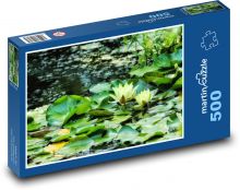 Yellow water lilies - aquatic plants, nature Puzzle of 500 pieces - 46 x 30 cm 
