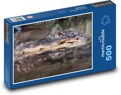 Krokodýl - plaz, voda - Puzzle 500 dílků, rozměr 46x30 cm