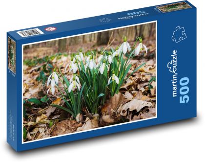 Sněženky - les, jaro - puzzle 500 dílků