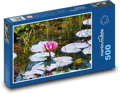 Lekno - rybník, vodný kvet - Puzzle 500 dielikov, rozmer 46x30 cm 