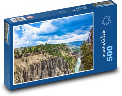 Góry - kanion, rzeka - Puzzle 500 elementów, rozmiar 46x30 cm