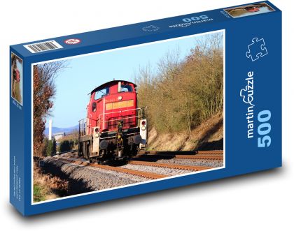 Lokomotywa - kolej, pociąg - Puzzle 500 elementów, rozmiar 46x30 cm