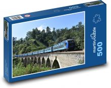 Vlak - Asie, cestování Puzzle 500 dílků - 46 x 30 cm