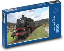 Lokomotywa parowa - pociąg muzealny Puzzle 500 elementów - 46x30 cm