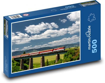 Vlak - most, železnica - Puzzle 500 dielikov, rozmer 46x30 cm 