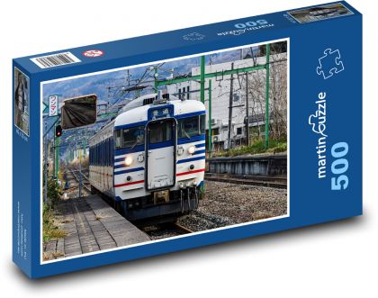 Lokomotiva - vlak, železnice - Puzzle 500 dílků, rozměr 46x30 cm