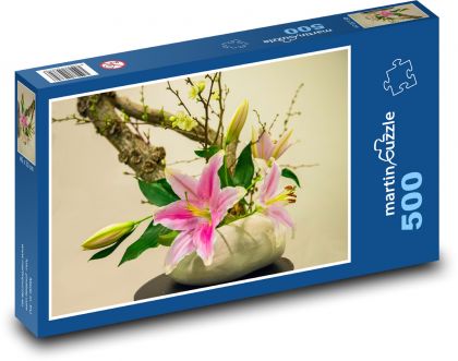 Floral arrangements - lilies, bouquets - Puzzle of 500 pieces, size 46x30 cm 