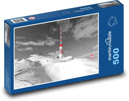 Skiing - snow, mountain - Puzzle of 500 pieces, size 46x30 cm 