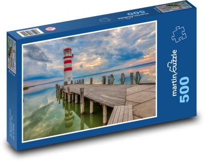 Molo s majákem - Nizederské jezero - puzzle 500 dílků