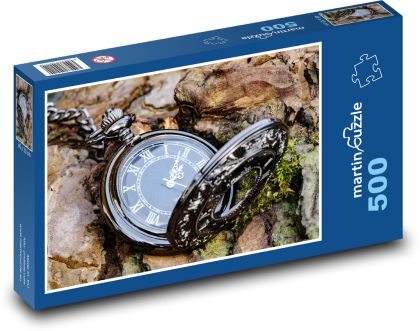 Kapesní hodinky - čas, hodiny - Puzzle 500 dílků, rozměr 46x30 cm