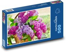 Šeřík - květinový koš, jaro Puzzle 500 - 46x30 cm
