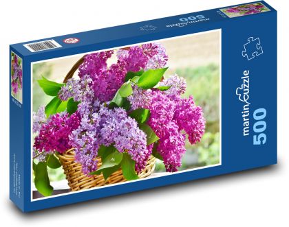 Orgován - kvetinový kôš, jar - Puzzle 500 dielikov, rozmer 46x30 cm 