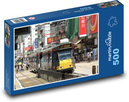 Hongkong - vlak, nádraží - Puzzle 500 dílků, rozměr 46x30 cm