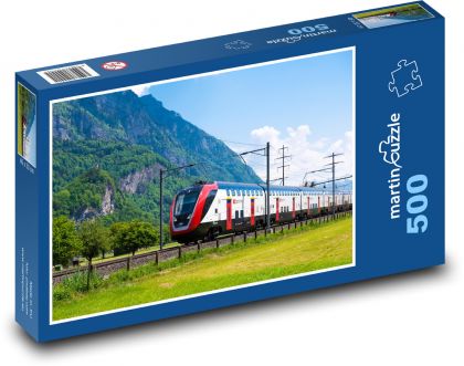 Szwajcarskie Koleje Federalne - pociąg - Puzzle 500 elementów, rozmiar 46x30 cm