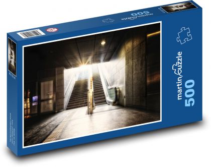 Metro - jezdící schody, podzemí - puzzle 500 dílků