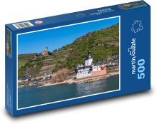 Vodní zámek - ostrov, Rýn  Puzzle 500 dílků - 46 x 30 cm