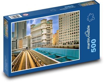 U-Bahn - Zug, Gebäude - Puzzle - 500 Teile