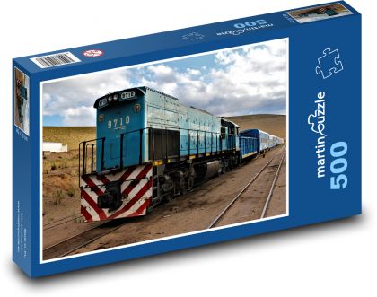 Vlak - železnice, přeprava - Puzzle 500 dílků, rozměr 46x30 cm