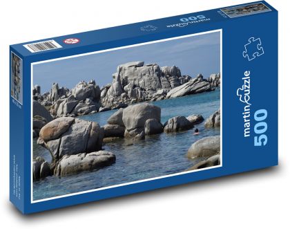 Korsické pobřeží - Středozemní moře - Puzzle 500 dílků, rozměr 46x30 cm