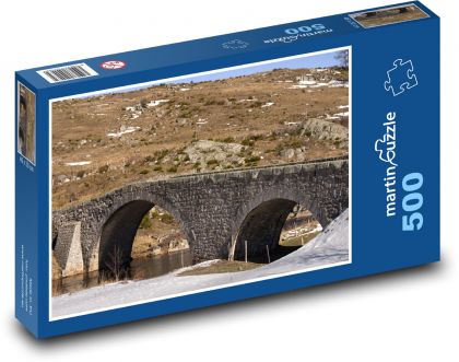Bridge - river, arches - Puzzle of 500 pieces, size 46x30 cm 