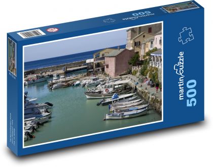 Lodě - rybaření, Korsika - Puzzle 500 dílků, rozměr 46x30 cm