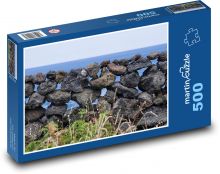 Stěna - kameny, sopečný Puzzle 500 - 46x30 cm