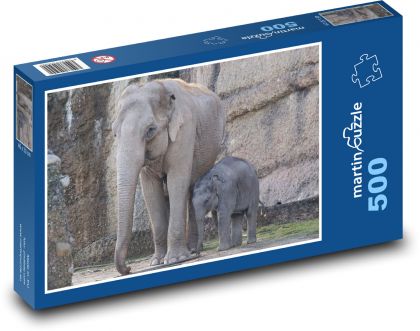 Slůně - mládě, slon - Puzzle 500 dílků, rozměr 46x30 cm