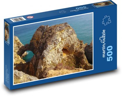 Portugalsko - Lagos, útesy - Puzzle 500 dílků, rozměr 46x30 cm
