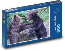 Braunbär - Junge, Wild Puzzle 500 Teile - 46 x 30 cm