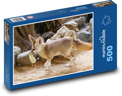 Lis pustynny - zwierzę, ssak - Puzzle 500 elementów, rozmiar 46x30 cm