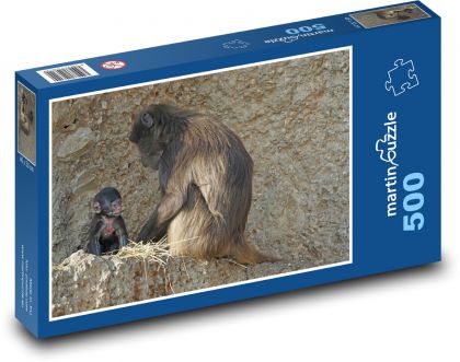 Jelada - opica, mláďa - Puzzle 500 dielikov, rozmer 46x30 cm 