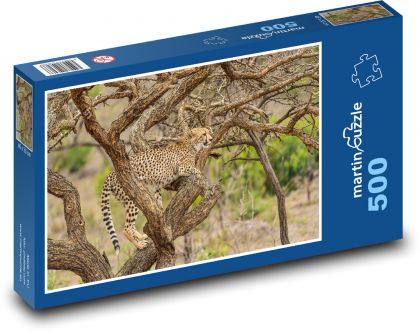 Gepard - safari, šelma - Puzzle 500 dielikov, rozmer 46x30 cm 