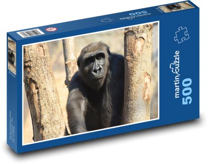 Gorila - zvíře, opice - Puzzle 500 dílků, rozměr 46x30 cm