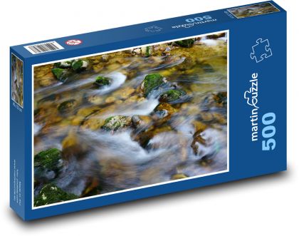 Cove - water, rocks - Puzzle of 500 pieces, size 46x30 cm 